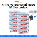 Kit 10 Potes de Vidro Herméticos Mantimentos