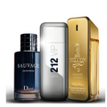 KIT LEGÍTIMO [PAGUE1LEVE3] - Kit 3 Perfumes Masculino - 1 Million Paco , Sauvage Dior e 212 VIP Men Herrera (100ml cada)