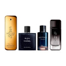 Combo de 4 Perfumes Masculinos - 1 Million, Bleu de Chanel, Sauvage e 212 VIP Black